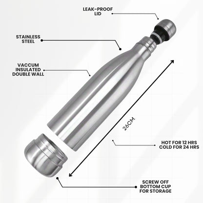 Water Bottle Safe • Silver