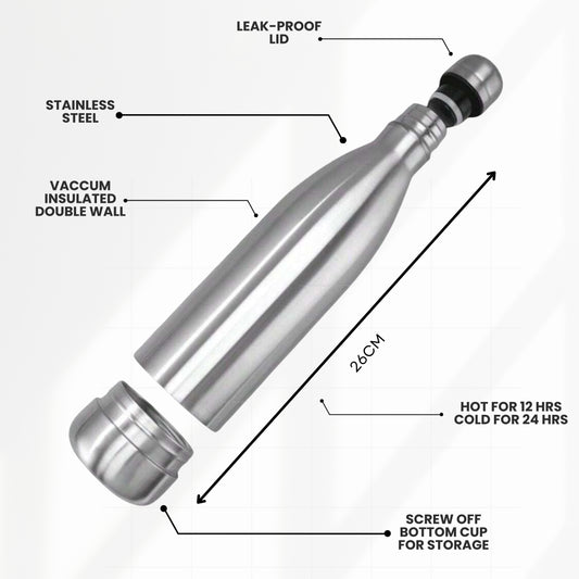 Water Bottle Safe • Silver